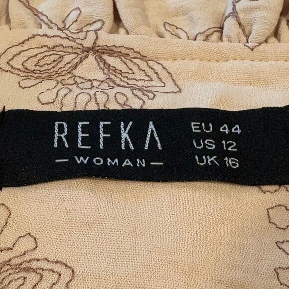 REFKA Tiered Prairie Dress Floral Sz12 Equestrian Fairy Cottage Ranch Southern - Picture 6 of 10